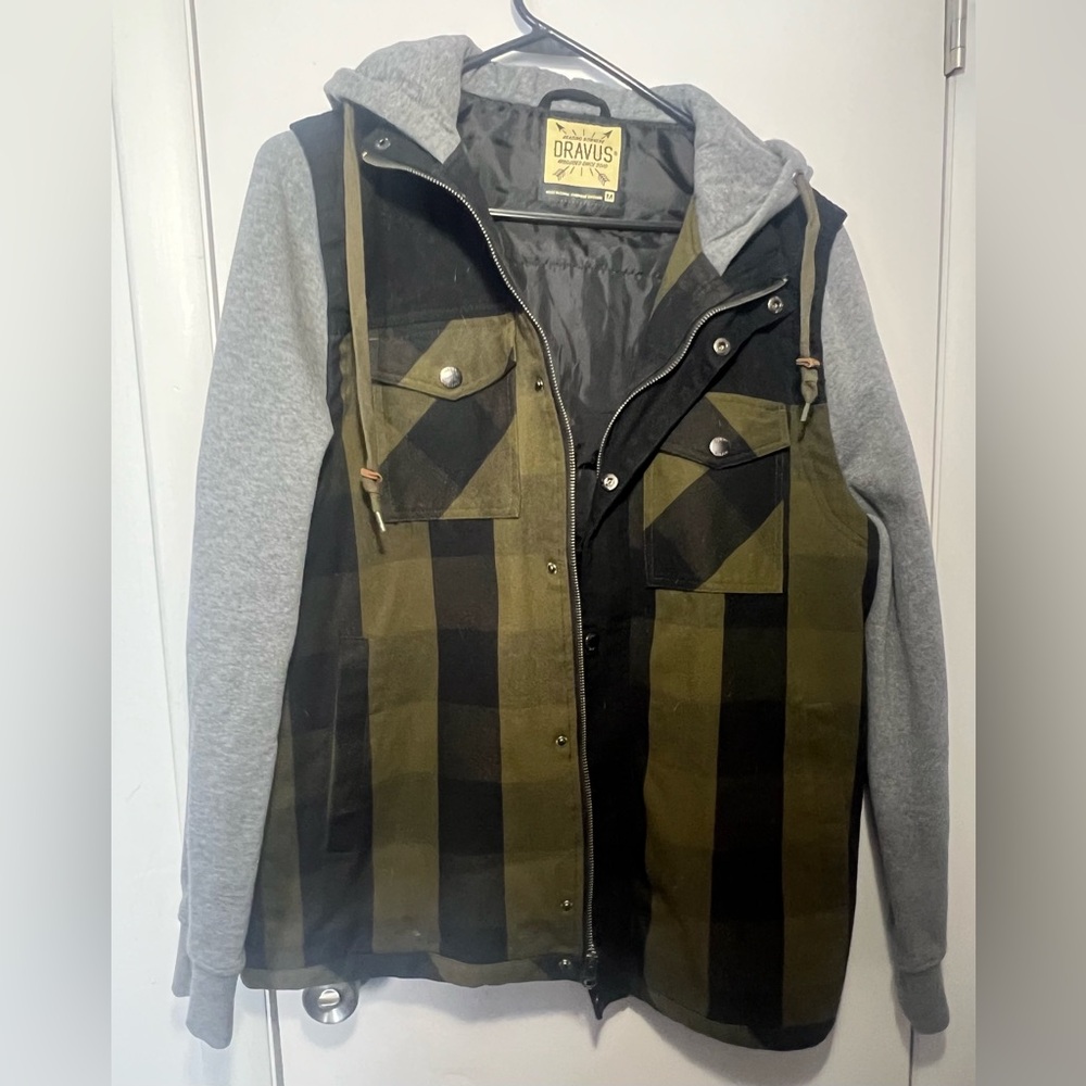 Men's Green and Gray Plaid Jacket